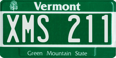 VT license plate XMS211