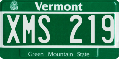 VT license plate XMS219