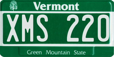 VT license plate XMS220