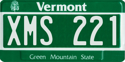 VT license plate XMS221