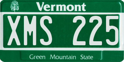 VT license plate XMS225