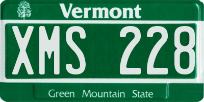 VT license plate XMS228
