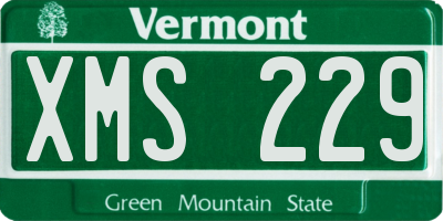 VT license plate XMS229