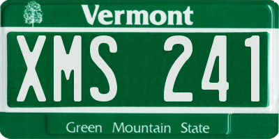 VT license plate XMS241