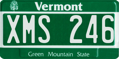 VT license plate XMS246