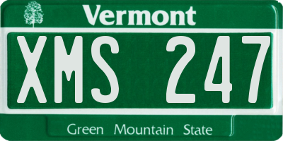VT license plate XMS247