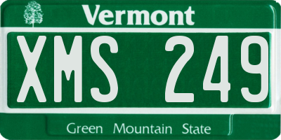 VT license plate XMS249