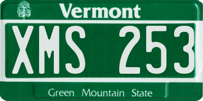 VT license plate XMS253