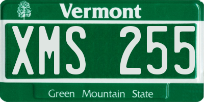 VT license plate XMS255