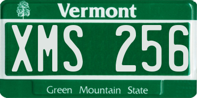 VT license plate XMS256