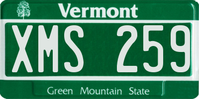 VT license plate XMS259