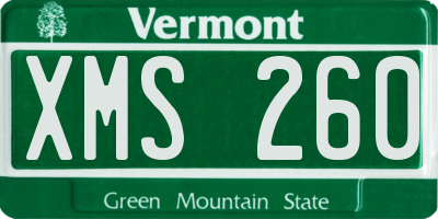 VT license plate XMS260