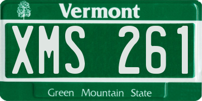 VT license plate XMS261
