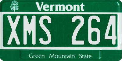 VT license plate XMS264