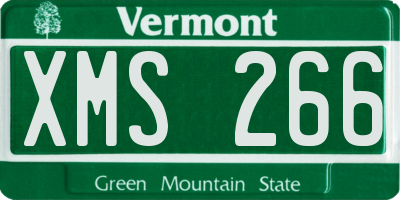 VT license plate XMS266
