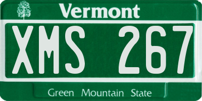 VT license plate XMS267