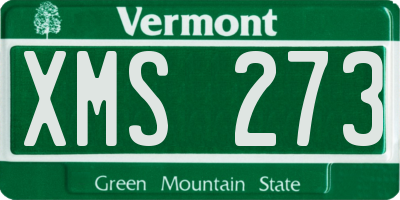 VT license plate XMS273