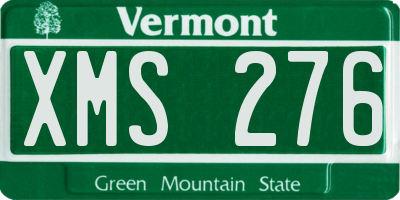 VT license plate XMS276