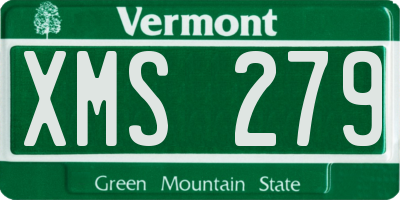 VT license plate XMS279