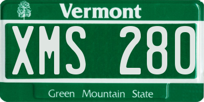 VT license plate XMS280