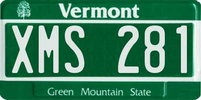 VT license plate XMS281