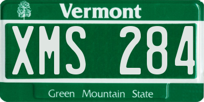 VT license plate XMS284