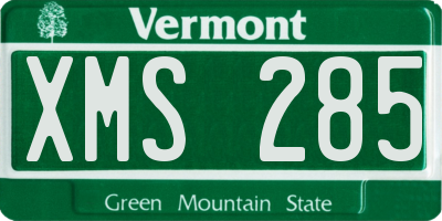 VT license plate XMS285