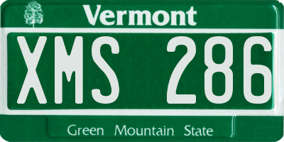 VT license plate XMS286