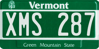 VT license plate XMS287