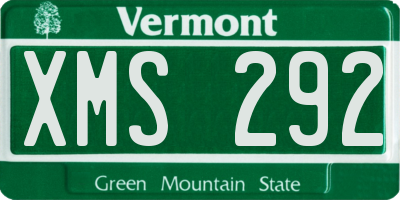 VT license plate XMS292