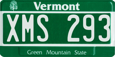 VT license plate XMS293