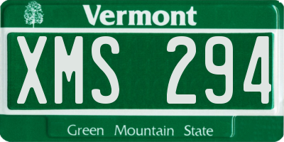 VT license plate XMS294
