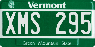 VT license plate XMS295
