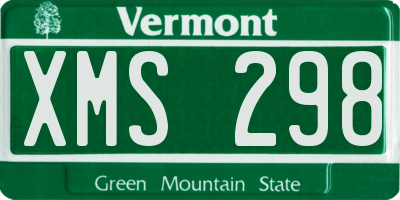 VT license plate XMS298