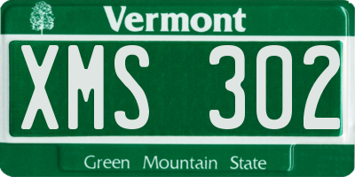 VT license plate XMS302