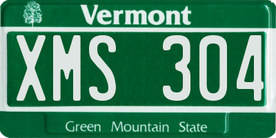 VT license plate XMS304