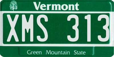 VT license plate XMS313