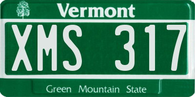 VT license plate XMS317