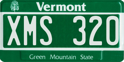 VT license plate XMS320