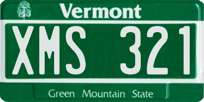 VT license plate XMS321