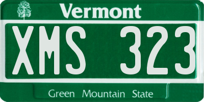 VT license plate XMS323