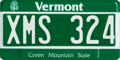 VT license plate XMS324