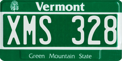 VT license plate XMS328