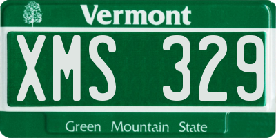 VT license plate XMS329