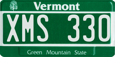 VT license plate XMS330