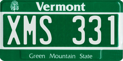 VT license plate XMS331