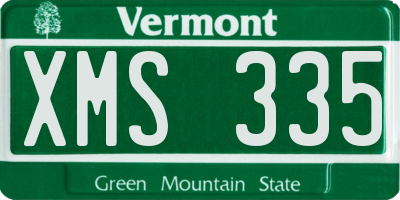 VT license plate XMS335