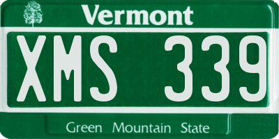 VT license plate XMS339