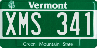 VT license plate XMS341