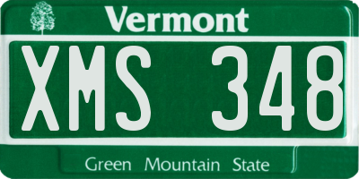 VT license plate XMS348